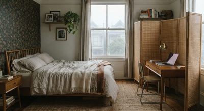 How to Design a Bedroom That Doubles as a Home Office — And Doesn't Feel Like One