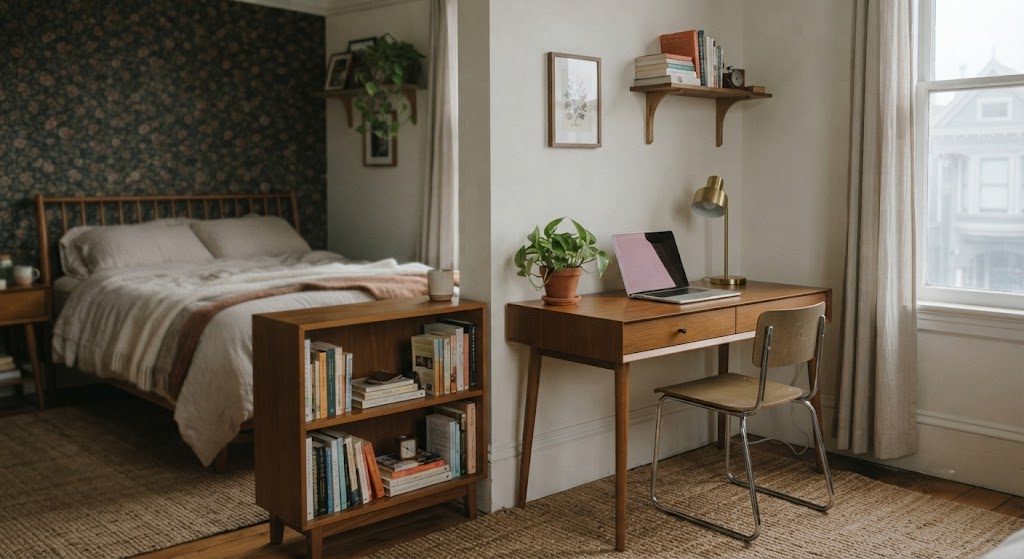 Desk Facing Away From Bed — Drawer and Dream
