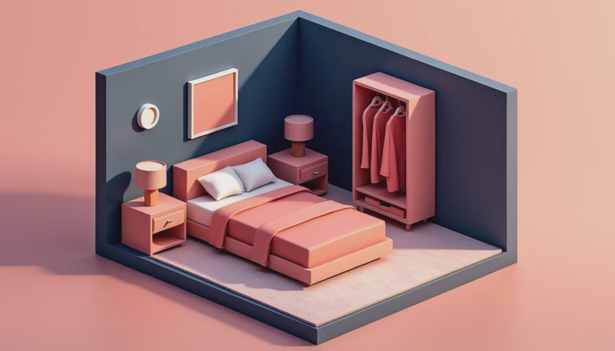 Visual context for 100 sq ft bedroom layout