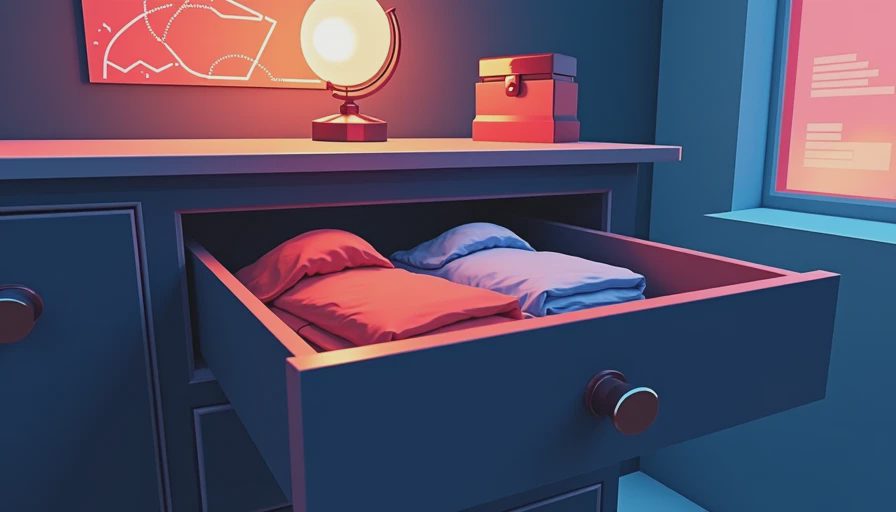 Illustration for closet dresser