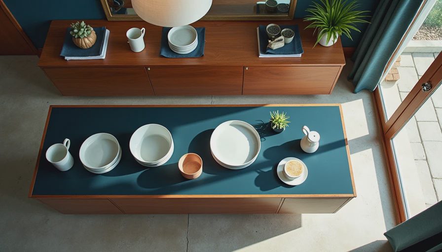 Visual context for dining room storage