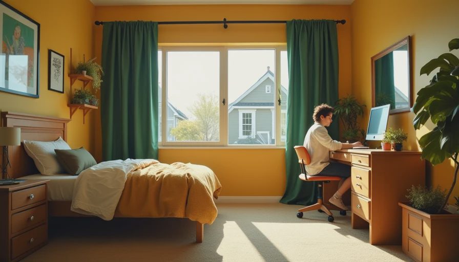 Visual context for teen bedroom furniture