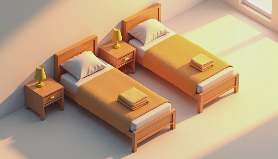 Illustration for twin bed