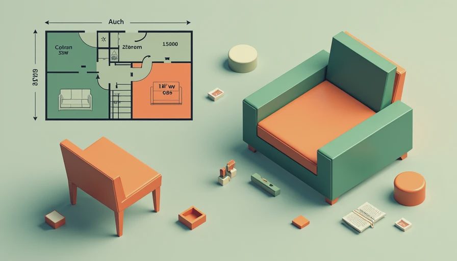 Visual context for oversized chair