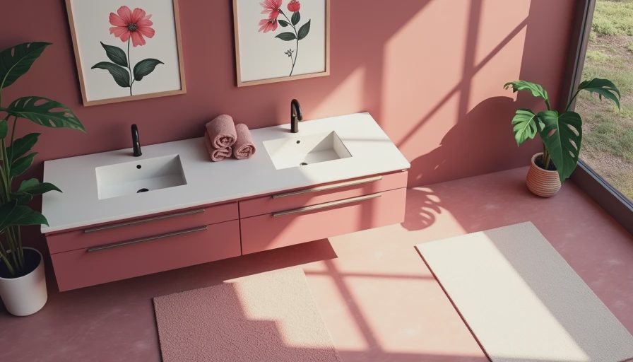 Illustration for bathroom wall art